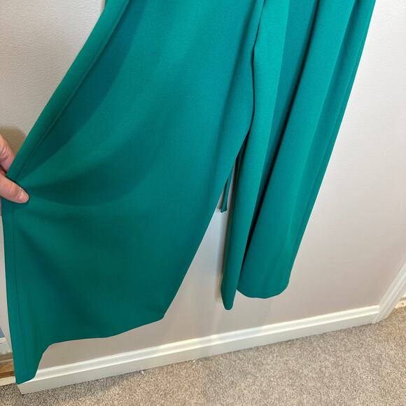 NWD Calvin Klein Kelly Green Sleeveless Belted Cropped Jumpsuit Womens Size 6 - Picture 7 of 12